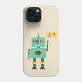 Robot Say Hello Phone Case