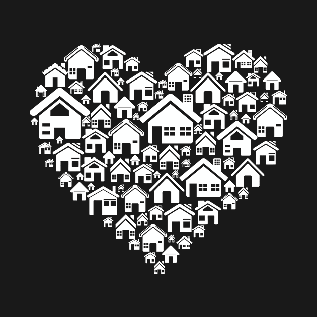 Home is Where the Heart is - White by hbwdesigns