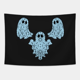 Halloween Ghost Native Ojibwe Floral by Niibidoon Tapestry