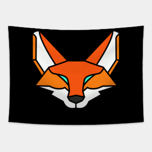 Geometric Red Fox Tapestry