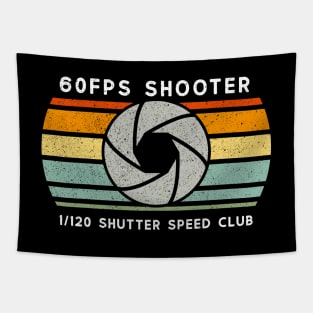 60FPS Shooter Vlogger Gift for Photographer Videographer Tapestry