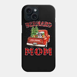 Christmas Bernard Mom Santa Hat Truck Tree Plaid Dog Mom Christmas Phone Case