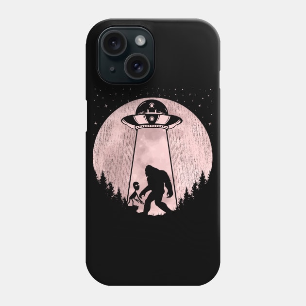 Bigfoot Ufo Abduction aliens Phone Case by Tesszero