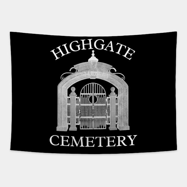 Highgate Cemetery Tapestry by IndiPrintables