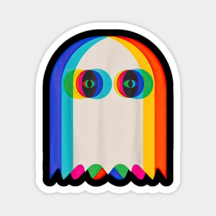 Ghost Trippy Vaporwave Halloween Techno Rave EDM Magnet