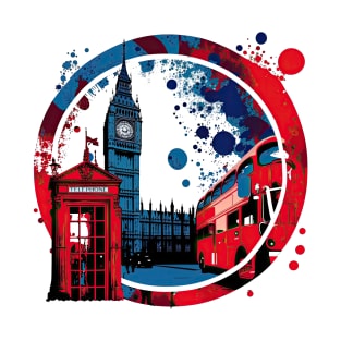 London with Big Ben splash design T-Shirt