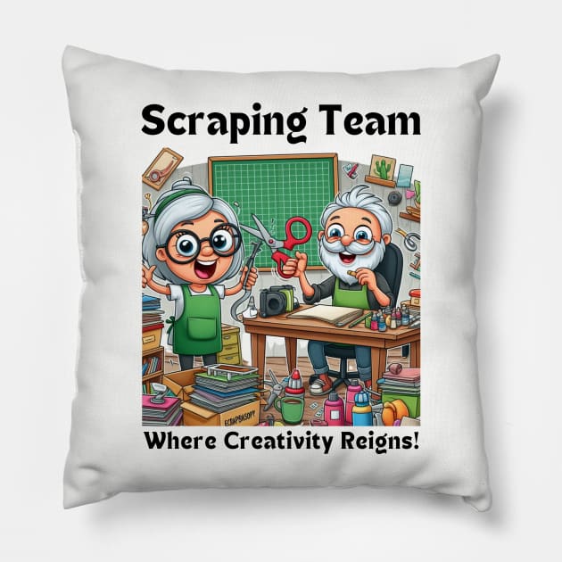 Scraping Team:  Where Creativity Reigns Scrapbooking Pillow by MugMusewear