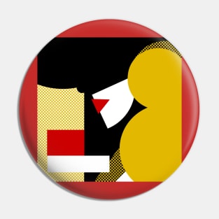 T.S. Red Shapes Pin