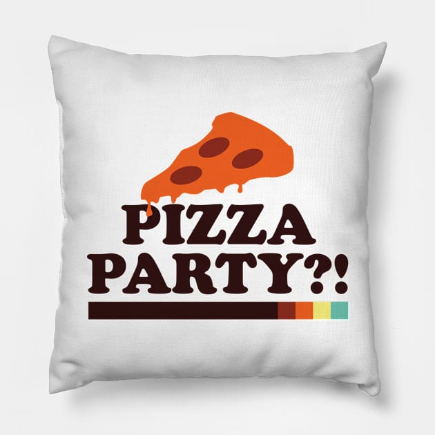 Pizza Party?! Pillow by FAR Designs Co.