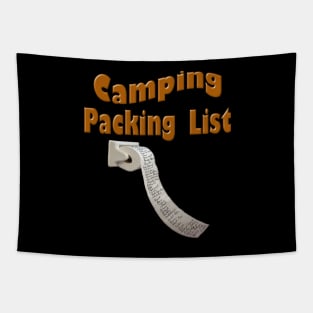 Camping Packing List Tapestry