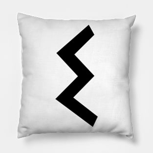 E – Greek Mythology - Black Letter E Pillow