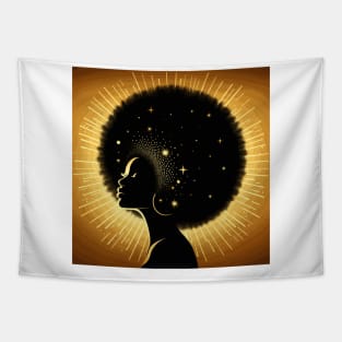 Afrocentric Queen Gold Tapestry