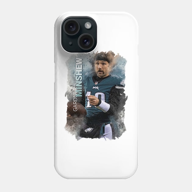 PHILADELPHIA EAGLES PLAYER-GARDNER MINSHEW Phone Case by MufaArtsDesigns