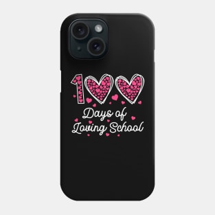 100 Days of Loving Kindergarten Funny 100th Day Of School Phone Case