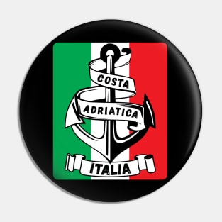 Costa Adriatica Italy Flag Pin