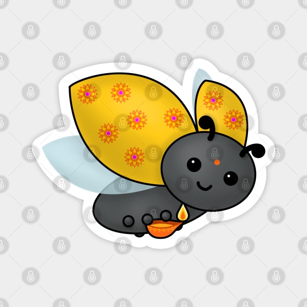 Diwali Ladybug with Deepa Magnet by HolidayBug