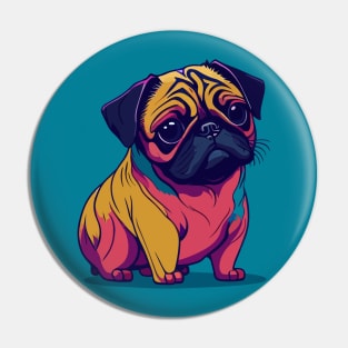 Pug Portrait Pin