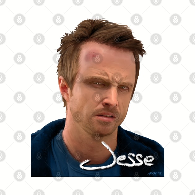 Breaking Bad - Jesse signed portrait by Nonesz Workshop