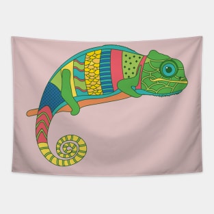 Funny Chameleon Tapestry