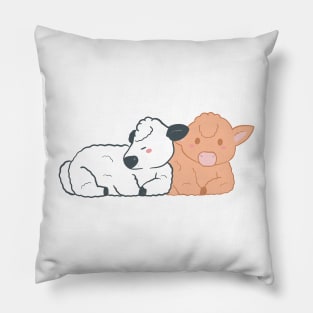 Adorable Fluffy Baby Highland Cows Drawing Pillow