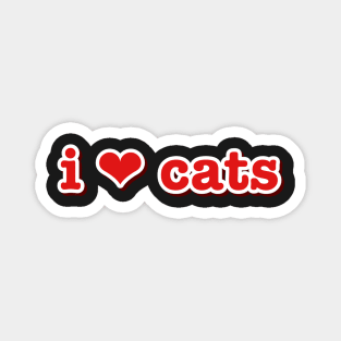 I Love Cats Heart Pet Magnet