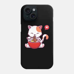 Cat Kawaii Anime Japanese Ramen Food Girls Official Teenager Phone Case