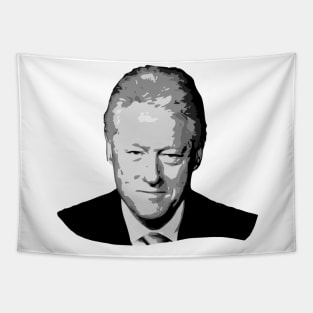 Bill Clinton Gryscale Pop Art Tapestry