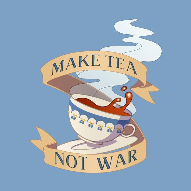 Make Tea Not War by adamicoarts