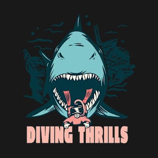 Diving Thrills Shark Mouth T-Shirt