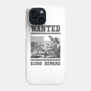 Wild West Retro Cowgirl Comic Book Wanted Poster Phone Case