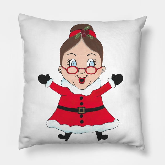 MRS Claus Funny Merry Christmas Pillow by SartorisArt1