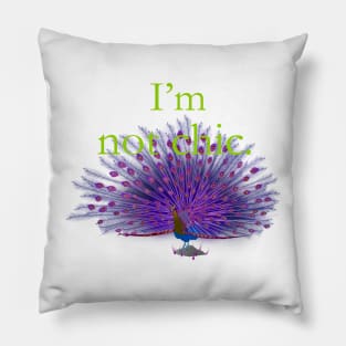 I'm not chic funny design Pillow