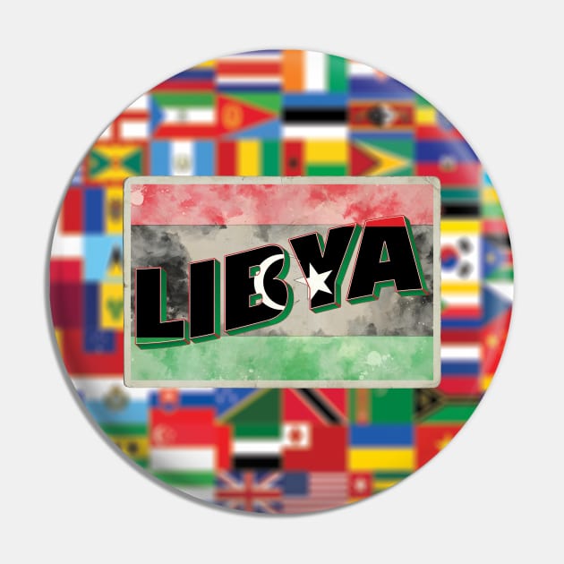 Libya Vintage style retro souvenir Pin by DesignerPropo