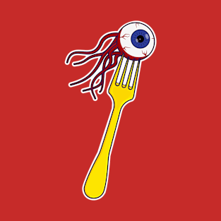 Creepy Eyeball on Fork T-Shirt