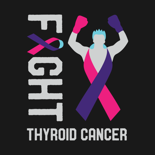 Fight Thyroid Cancer Awareness Day Month Survivor Fighter by mrsmitful01