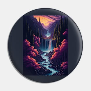 water fall t-shirt Pin