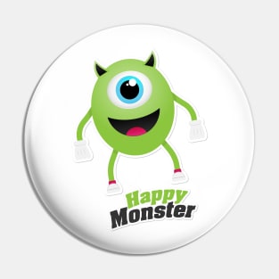 Happy Monster Character for Boys Men Girls Women Kids Pin