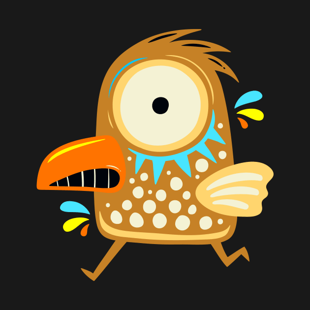 Doodle cute monster BIRD by CRYZSTORE