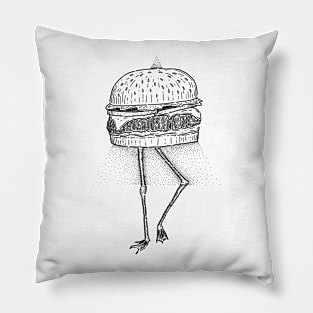 Hamburger Flamingo Pillow