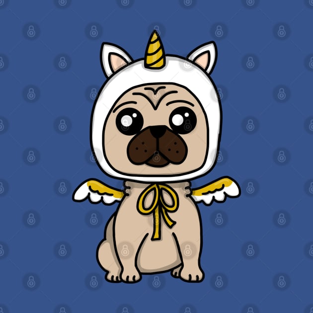 Chibi Unicorn Pug (Small Design) by Aeriskate