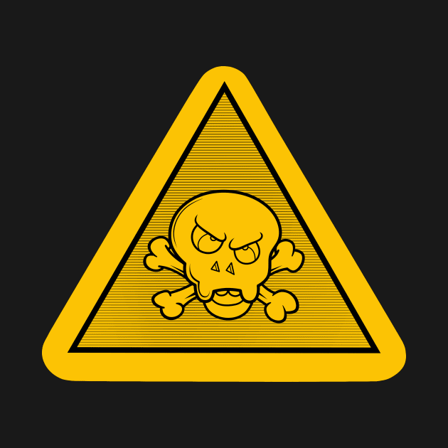 Dope Skulls danger signage icon drawing by slluks_shop