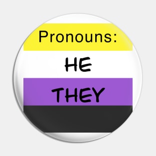 Nonbinary Flag He They Pin