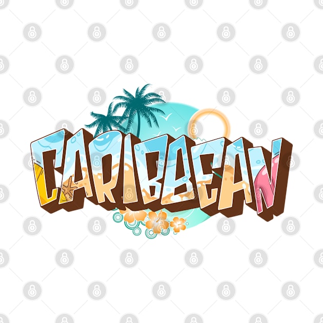 Caribbean 3d text by SerenityByAlex