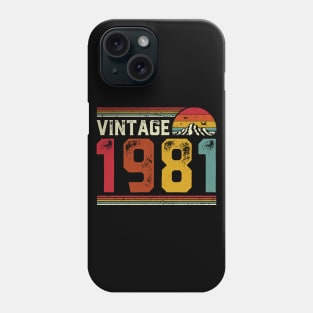 Vintage 1981 Birthday Gift Retro Style Phone Case