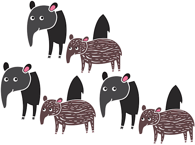 The Tapirs I Kids T-Shirt by littleoddforest