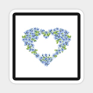 Forget me not heart Magnet