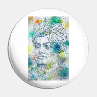 SWAMI VIVEKANANDA - watercolor portrait .1 Pin