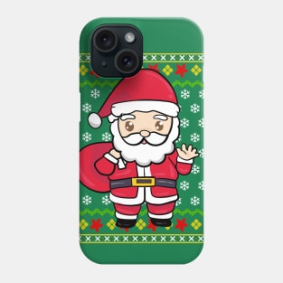 Kawaii Santa Claus Manga Japanese Ugly Christmas Sweater Phone Case