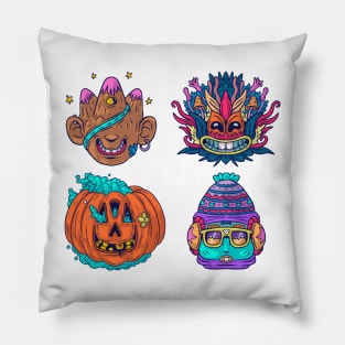 Creatures Stickers set Pillow