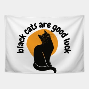 black cats are good luck Tapestry